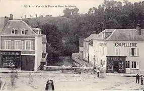 La place et le Pont Saint-Martin, au début du XXe&nbsp;siècle.