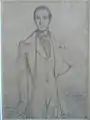 Portrait d'Alphonse de Lamartine par Théodore Chassériau.