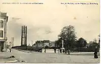 Rue de l’Armistice vue de la place Eugène Simonis. Koekelberg. Vers 1905.