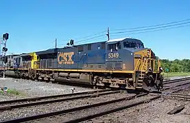 Une ES44DC de CSX avant sa conversion en ES40DC