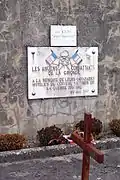 Stèle à la mémoire des anciens combattants 1914-1918 «&nbsp;mutilés du cerveau&nbsp;» (nov. 2011).