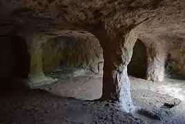 Intérieur avec chambres annexes.
