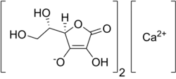 Représentation de Cram de la structure de l'ascorbate de calcium