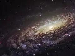 Détail de la région centrale de NGC 7331 par le télescope spatial Hubble.