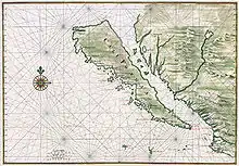 Carte du golfe vers 1650.