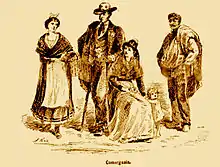 Costumes camarguais du XIXe&nbsp;siècle.