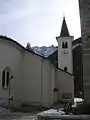 Le clocher de l'église paroissiale Saint-Léonard.