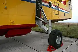 le train est déplié par un mécanisme assez simple