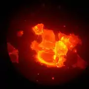 Des cellules MYF (cellules cancéreuses) ont été cultivées dans un milieu riche en blebbistatine (drogue inhhibant la contraction du complexe acto-myosine). Leur forme peut être déterminée au microscope grâce aux filaments d'actine marqués en rouge. Mai 2018.