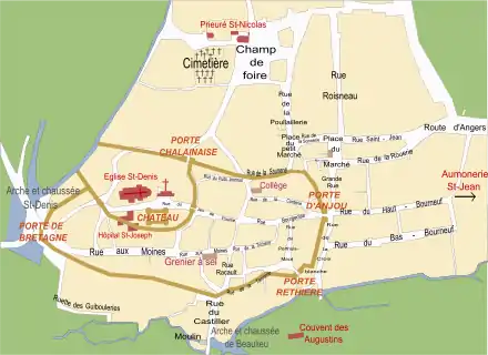 Carte de Candé au XVIIIe&nbsp;siècle.