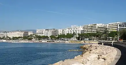 Vue partielle de la Croisette.