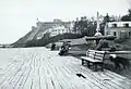 Canons russes sur la terrasse Durham, vers 1860.