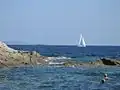 Îlot de la Fourmigue vu depuis le cap Bénat.