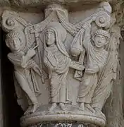 Chapiteau représentant l'Annonciation