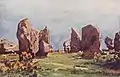 Carnac, les alignements de Kermario, carte postale de la collection « les sites de France », série XX (Bretagne), no&nbsp;4.