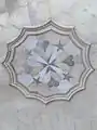 Marqueterie de marbre au plafond
