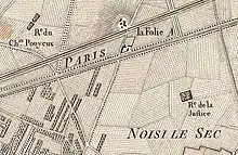 Carte des Chasses du Roi, XVIIIe.