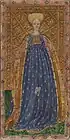 Servante de bâton, tarot Visconti-Sforza, XVe&nbsp;siècle