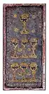 Le sept de coupe d'un tarot Visconti-Sforza ; le sept de cœur dériverait de ce type de carte.