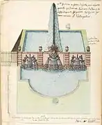 L'une des deux cascades encadrant la « pièce de M. Le Nostre ».