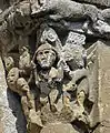 Influence de Saint-Sernin : Extérieur de la fenêtre orientale : châtiment du péché originel