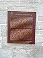 Plaque de la commission des lieux et monuments historiques du Canada.