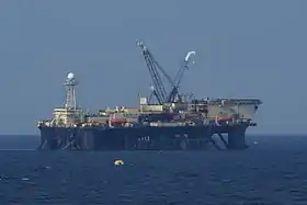 Le Castoro Sei en mer Baltique au sud-est de Gotland lors de la pose de tuyaux pour le Nord Stream 1.