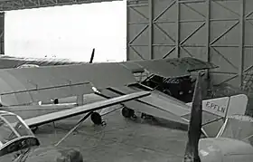 Caudron C.109 «&nbsp;F-PFLN&nbsp;» conservé en état de vol à l'aérodrome de Mitry-Mory en mai 1957