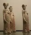 Dames de compagnie de céramique, de la dynastie des Wei du nord, IVe au  VIe&nbsp;siècle