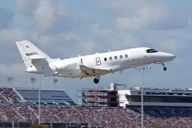 Cessna 680A Citation Latitude en vol.