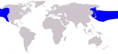 aire de répartition Berardius bairdii