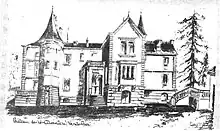 Le domaine de la Catonnière à Saint-Martin-la-Plaine, propriété de Jean-Claude Verpilleux, gravure de la fin du XIXe&nbsp;siècle