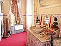 Château de Breteuil. Baignoire et plan de toilette.
