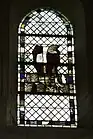 Saint Denis Champeaux (chœur, 5e&nbsp;travée nord, fenêtre haute de droite).