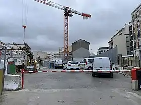 Chantier de construction de la station.