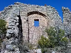Détail du mur sud.