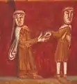 Chapiteau du mariage, début du XIIe&nbsp;siècle, Civaux.