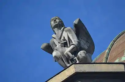 Saint Mathieu, œuvre monumentale à l'église Saint-Christophe de Charleroi, 1958.
