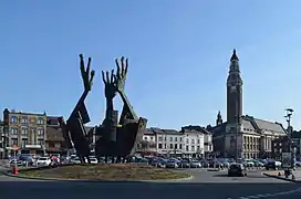 Vue depuis la gare des bus avant les travaux de 2021-2023.