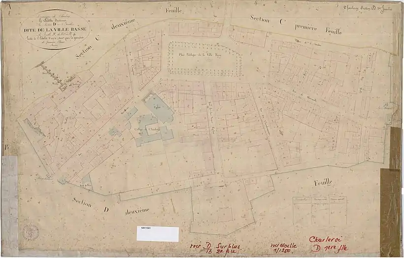 plan ancien en couleur