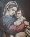Vierge à l'enfant, huile sur toile