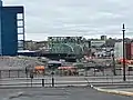 Le pont en avril 2019, fermé lors des inondations de la région.