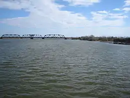 Le fort Macomb à droite et le pont du Chef menteur