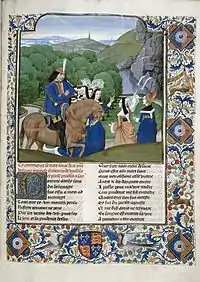 le Chemin de Vaillance, Ms Royal 14 E II, f. 194. Copyright The British Library Board