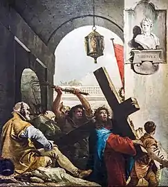 Via Crucis II Jésus porte sa croix.