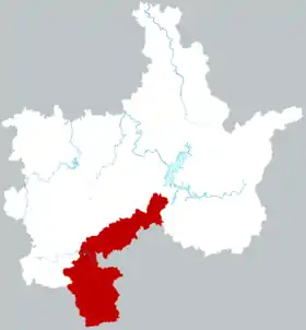 Localisation de Yízhāng Xiàn