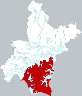 Localisation de Jiāngxià Qū