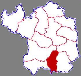 Localisation de Luòchuān Xiàn