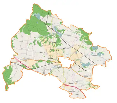 Carte de la gmina de Chojnów.