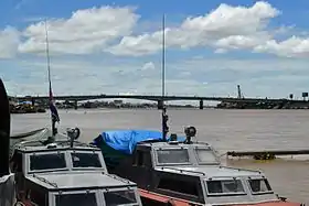 Le pont en 2016, vu de Phnom Penh au sud